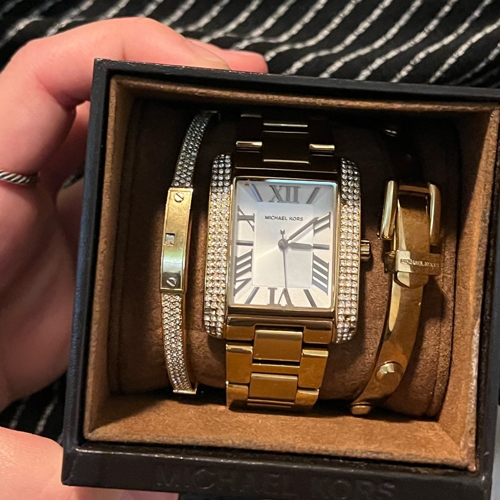 Michael kors watch and bracelet bundle